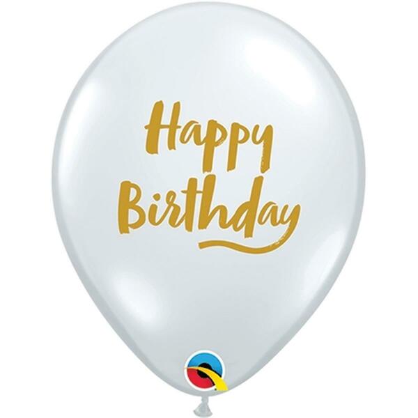 Loftus International 11 in. Birthday Balloon Brush Script Diamond, Clear Q8-0002